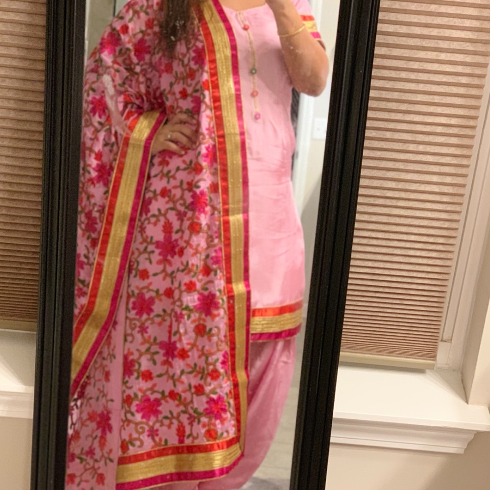 Light pink Punjabi salwar suit